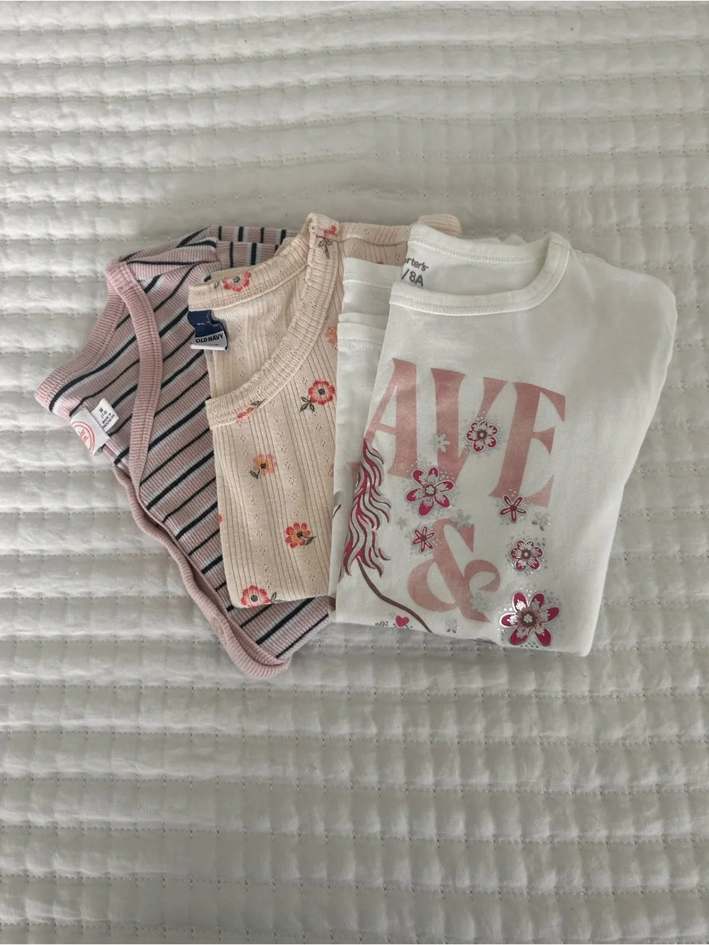 Bundle of girls short sleeve tops, size 8